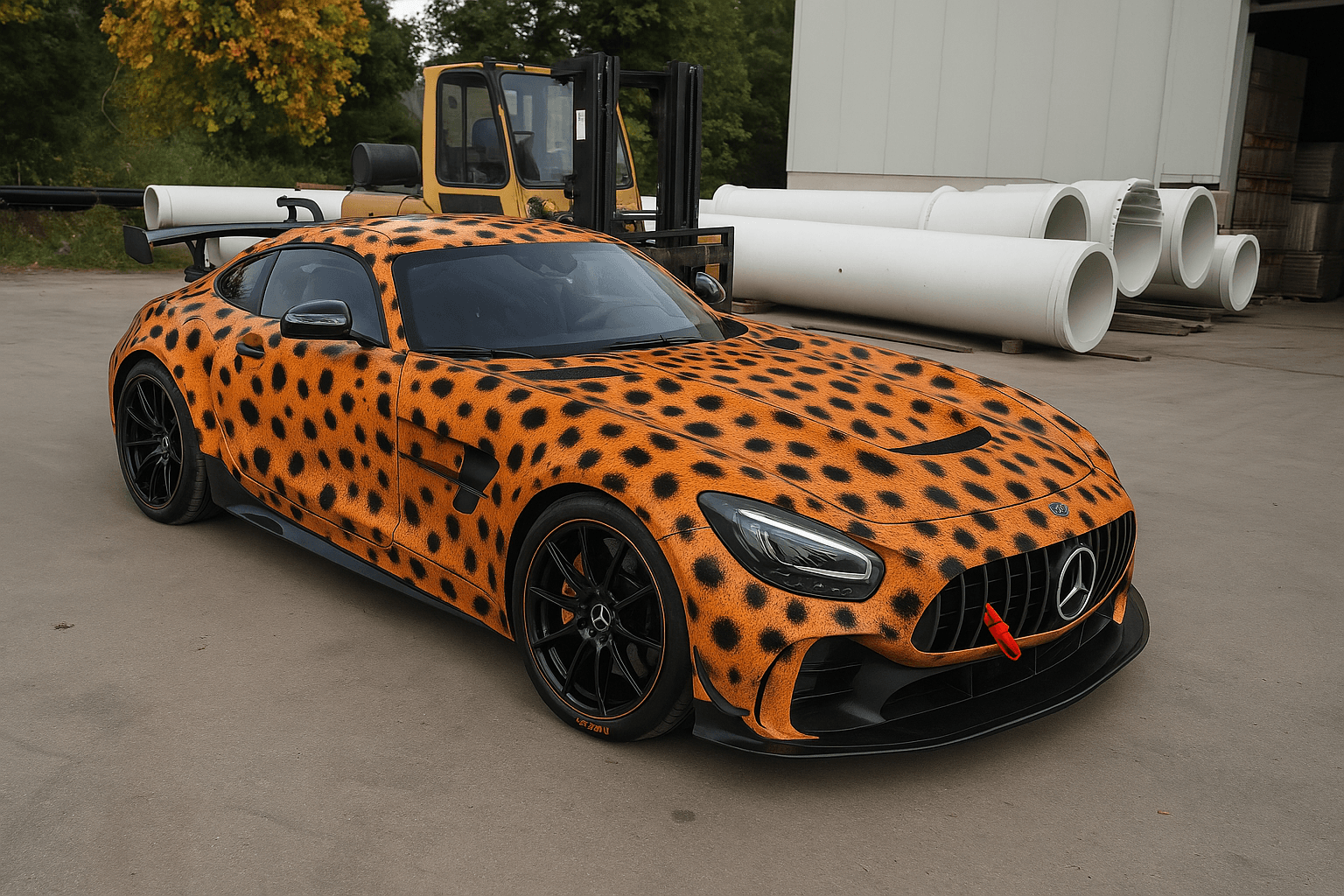 Black car wrap 