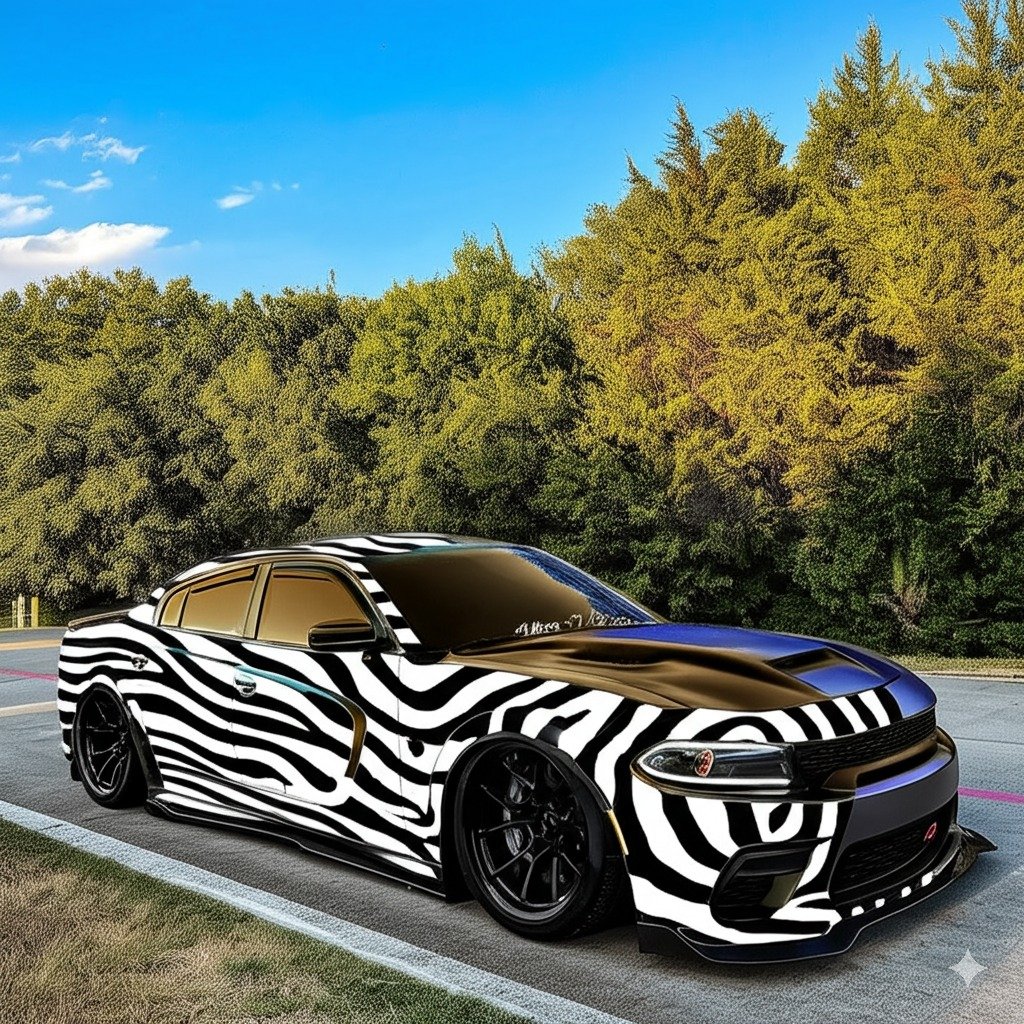 Zebra strip Black and white Style